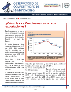 ¿Cómo le va a Cundinamarca con sus exportaciones?
