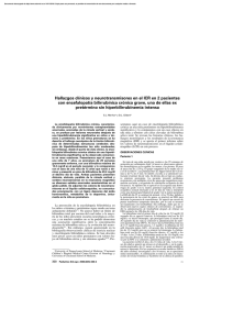 Hallazgos clínicos y neurotransmisores en el lCR en 2