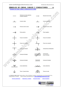 Símbolos de líneas, cables y conductores / Simbología Electrónica
