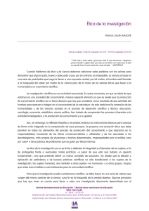 Ética de la investigación - Revista Iberoamericana de Educación