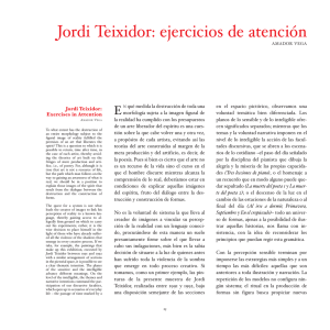 “Jordi Teixidor: ejercicios de atención”,