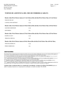 turnos de asistencia del mes de febrero (carlet)