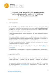 3er Premio Josep Manuel da Pena al mejor trabajo de investigación