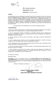 REF.: Autoriza Trato Directo. RESOLUCIÓN N° 265 SANTIAGO, 29