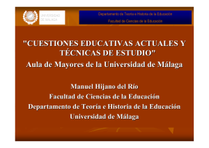CUESTIONES EDUCATIVAS ACTUALES Y TÉCNICAS DE ESTUDIO