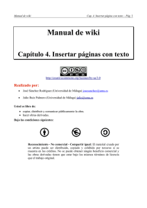 Insertar páginas con texto