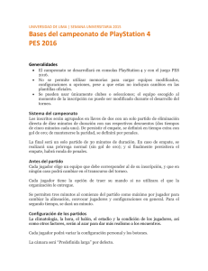 Bases del campeonato de PlayStation 4 PES 2016