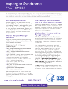 Asperger Syndrome Fact Sheet
