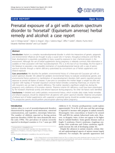 Prenatal exposure of a girl with autism spectrum - E