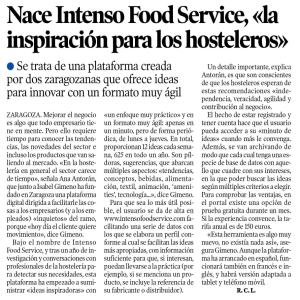 Nace Intenso Food Service, «la