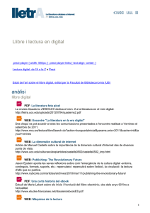 Llibre i lectura en digital a lletrA, la literatura catalana a internet