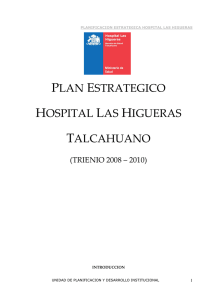 PLAN ESTRATEGICO HOSPITAL LAS HIGUERAS TALCAHUANO