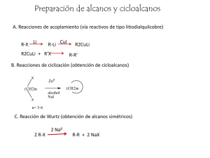Preparación de alcanos y cicloalcanos