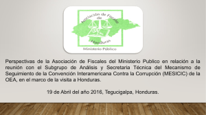 Presentación PowerPoint de la Asociación de Fiscales de Honduras