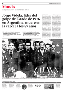 Jorge Videla, líder del golpe de Estado de 1976 en