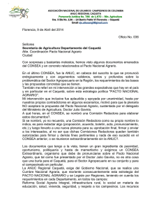 Florencia, 9 de Abril del 2014 Oficio No. 036 Señores Secretaría de