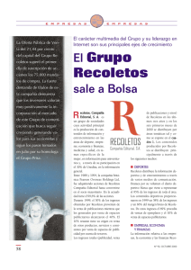 El Grupo Recoletos - BME: Bolsas y Mercados Españoles