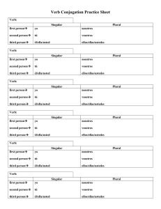 Verb Conjugation Practice Sheet