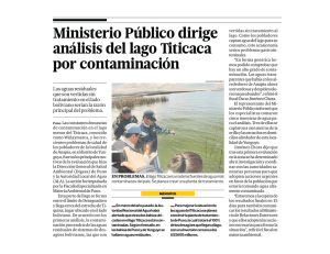 Ministerio Público dirige análisis del lago Titicaca por contaminación
