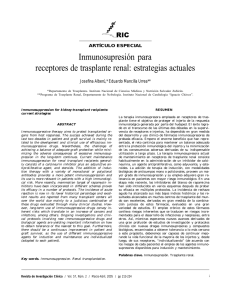 Inmunosupresión para receptores de trasplante renal: estrategias