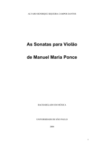 As Sonatas para Violão de Manuel Maria Ponce