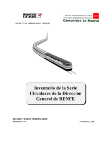 Inventario de la Serie Circulares de la Dirección General de RENFE