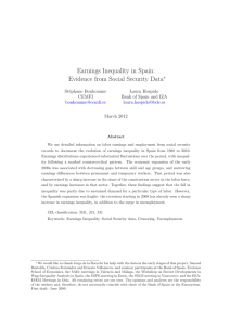Earnings Inequality in Spain: Evidence from Social Security