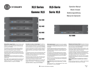 XLS Series Gamme XLS XLS-Serie Serie XLS