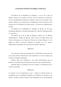 Convenio sobre ejecución de sentencias civiles entre Colombia y
