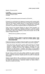 1 Medellín, 25 de julio de 2014 H. Concejal RAMON EMILIO