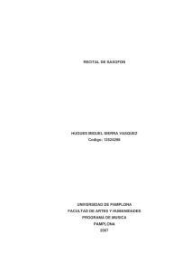 recital de saxofon - Universidad de Pamplona