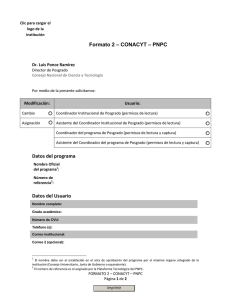 Formato 2 – CONACYT – PNPC Datos del programa Datos del