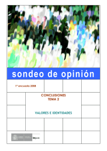 Sondeo 2008. Valores e Identidades. Conclusiones