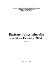 (Informe sobre racismo y discriminaci&oacute;n racial en Ecuador 2&ndash;)