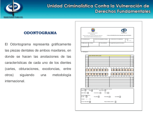 CARACTERÍSTICAS DEL ODONTOGRAMA, SU SIMBOLOGÍA Y