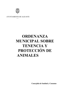 Ordenanza Municipal sobre tenencia y protección de animales