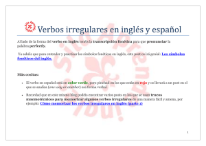 Verbos irregulares en inglés y español