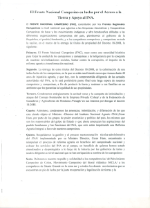 El Frente Nacional Campesino en lucha por el Acceso a la Tierra y