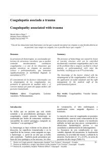 Coagulopatía asociada a trauma