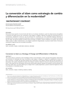 La conversión al islam como estrategia de cambio y diferenciación