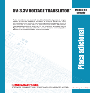 5V-3.3V VOLTAGE TRANSLATOR Manual de