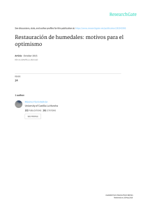 Restauración de humedales: motivos para el optimismo