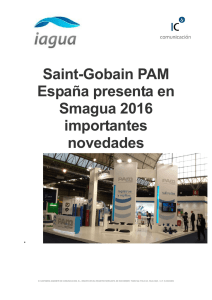 Saint-Gobain PAM España presenta en Smagua 2016 importantes