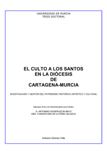 El Culto a los santos en la Diócesis Cartagena