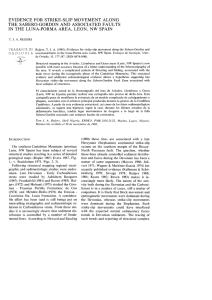 evidence for strike-slip movement along the sabero