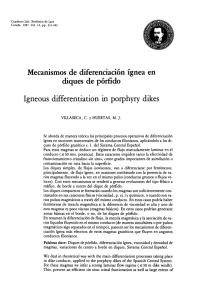 Mecanismos de diferenciación ígnea en diques de pórfido