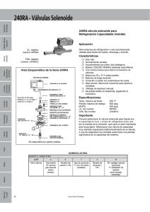 Válvulas de solenoide 240RA