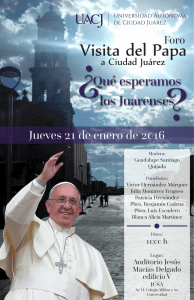 Cartel visita papa