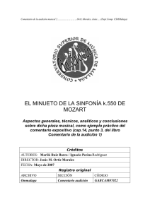 EL MINUETO DE LA SINFONÍA k.550 DE MOZART