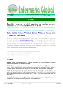 Capacidad funcional y nivel cognitivo de adultos mayores